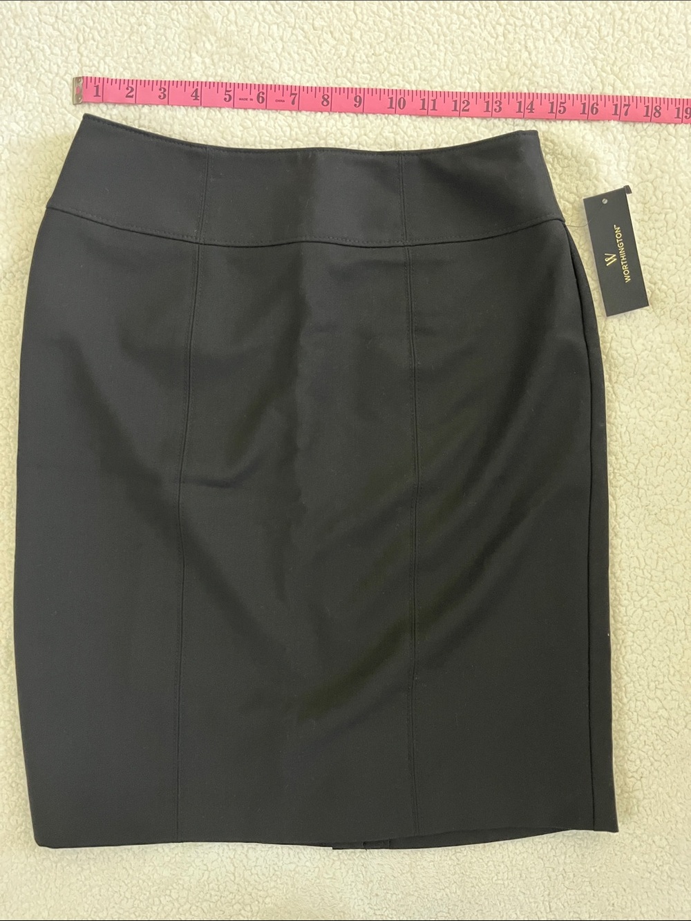 Worthington Black High-Waist Pencil Skirt